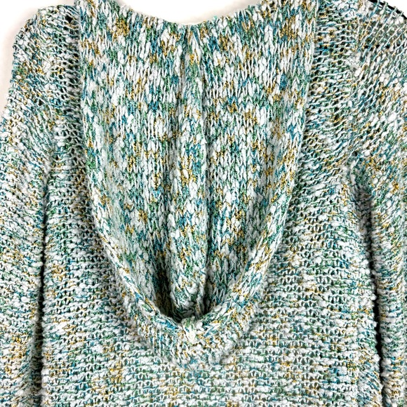 Anthropologie MOTH Hooded Multi Knit Open Cardigan - Picture 4 of 7